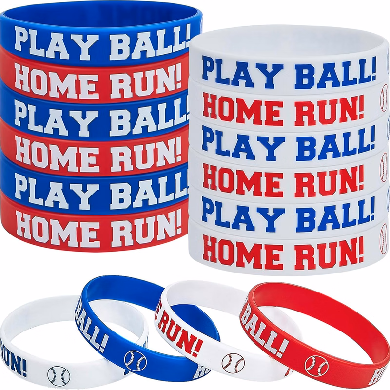 Baseball Silicone Wristband Bracelet