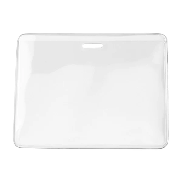 4.00" W x 3.08" H - Horizontal Clear Vinyl Badge Holder (Blank) 1
