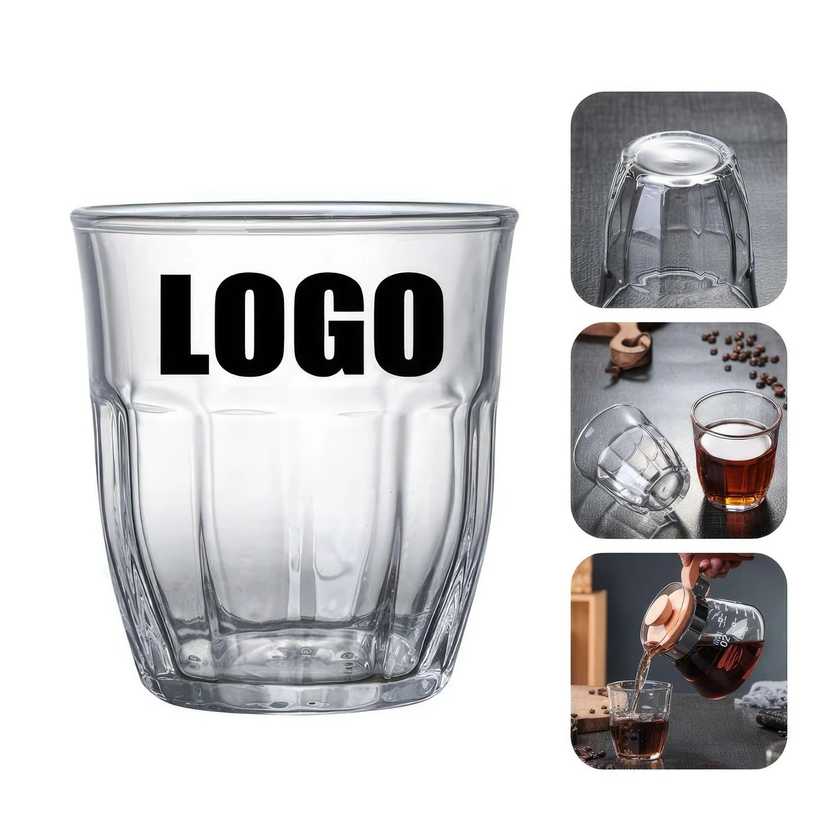 6.7 OZ / 200ML Glass Tea Coffee Whisky Drink Gift Cup 1