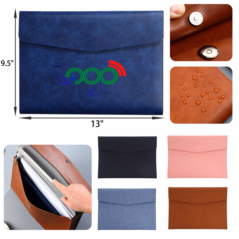 Professional A4 Leather Business Folder Document Bag