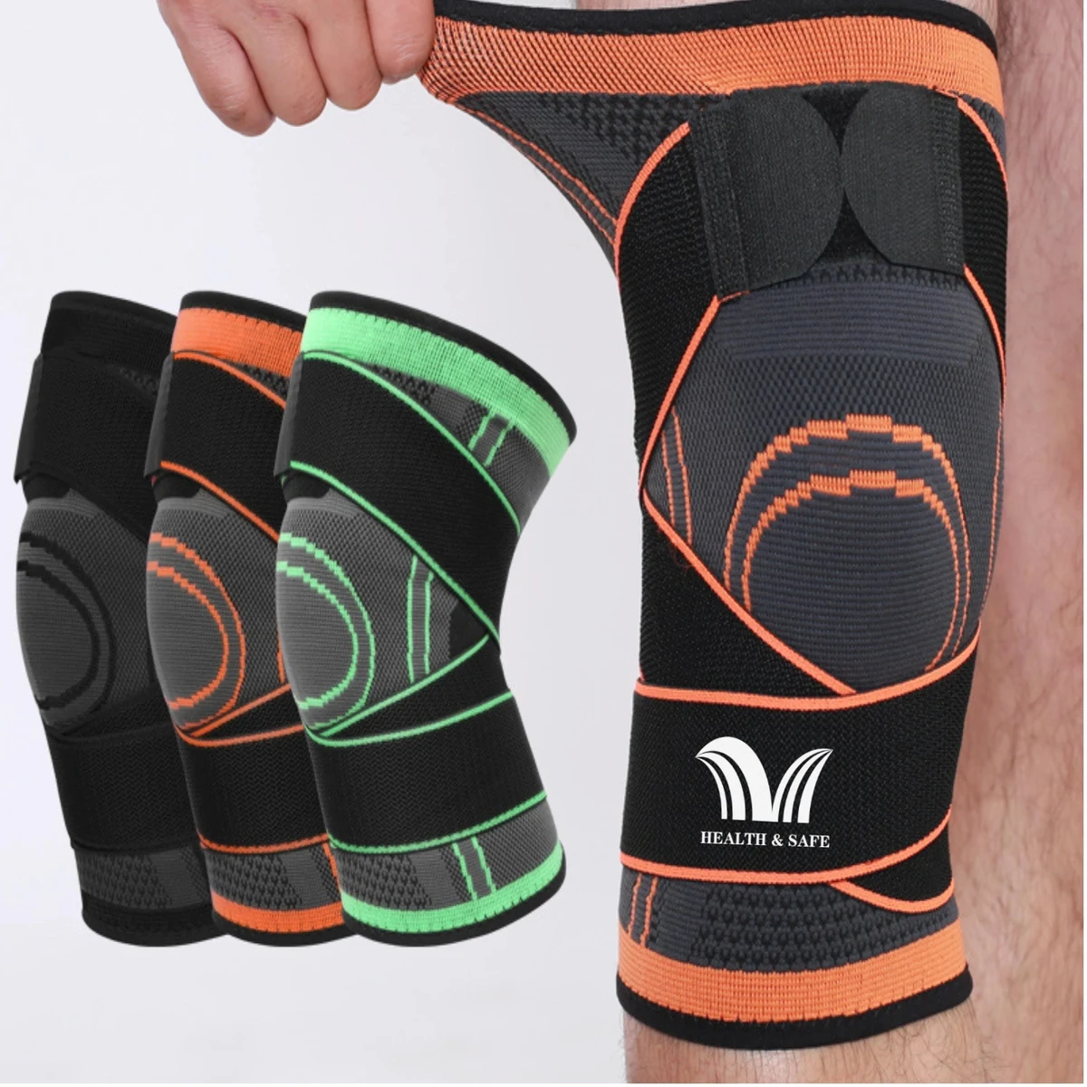 Adjustable Non-Slip Knee Pads With Sports Straps 1