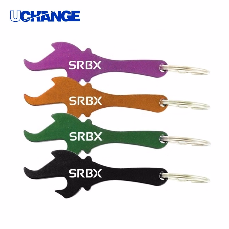 Torch-Shaped Aluminum Bottle Opener Keychain Novelty Bar Tool