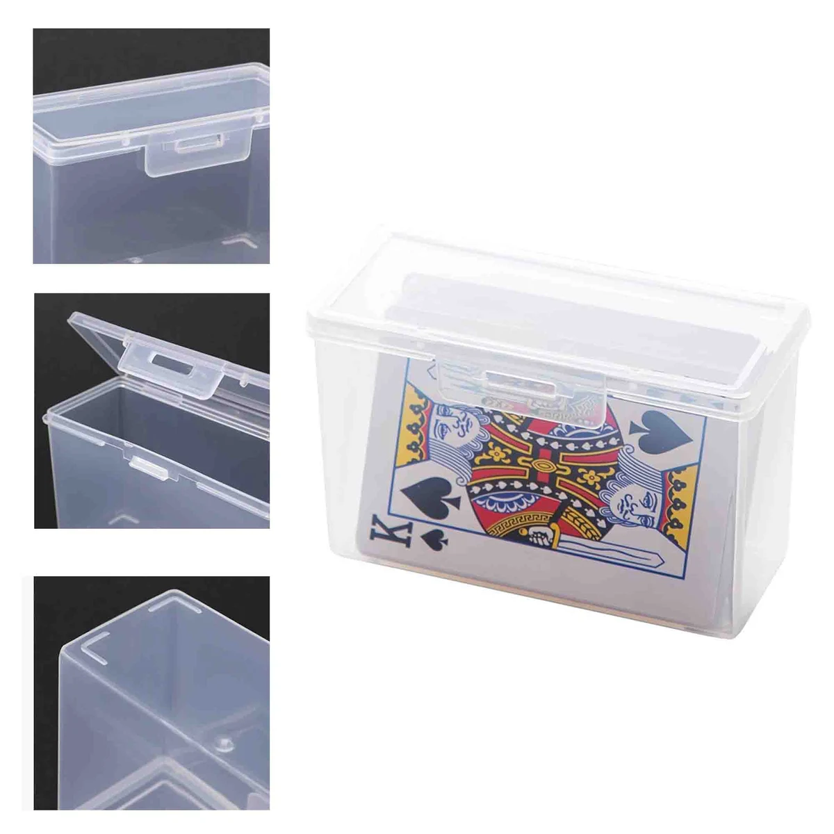 Clear Card Deck Box Plastic Playing Game Storage 1