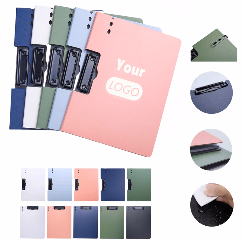 A4 Folding Twin Clip Polypropylene Clipboard with Folder