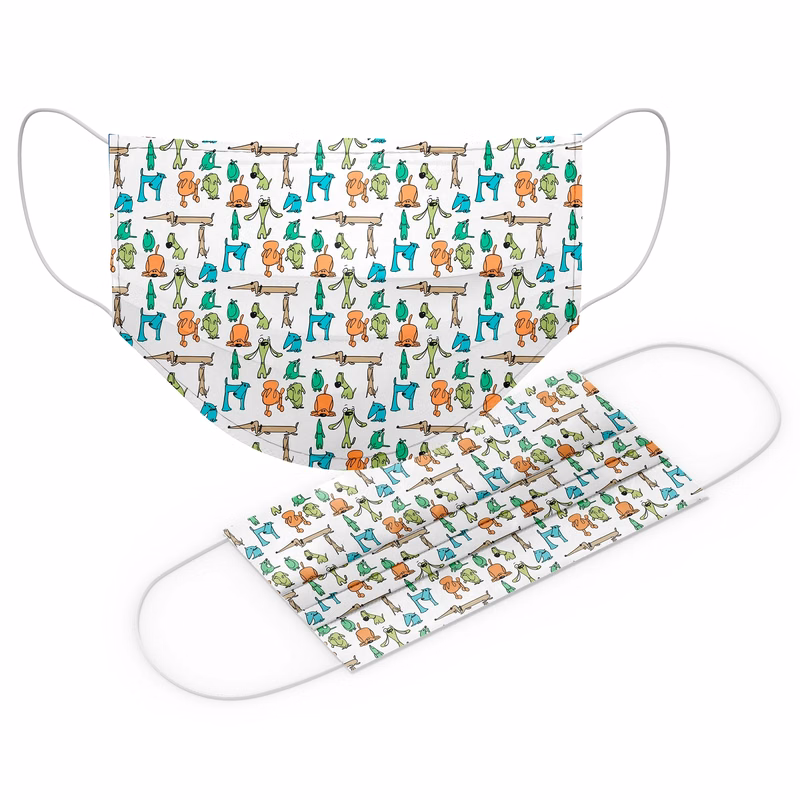 Color Dogs McDreamy Face Mask for Kids. Fully Sublimated