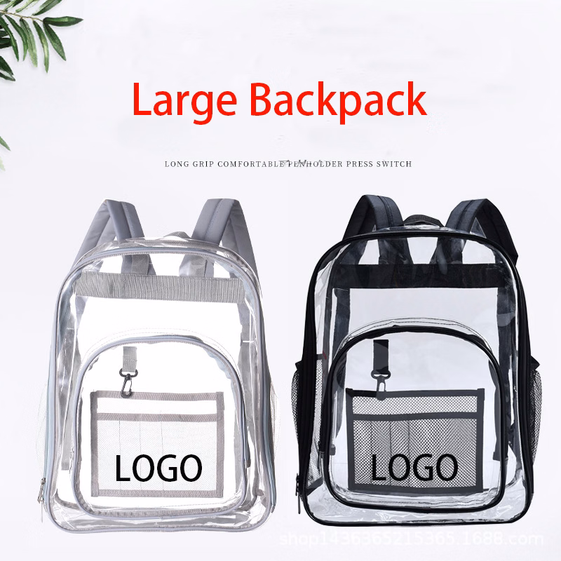 Large Heavy Duty Clear See Through Backpack