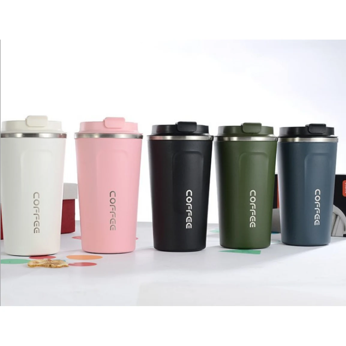 14OZ Stainless Steel Tumbler w/ Silicon Flip Lid 1