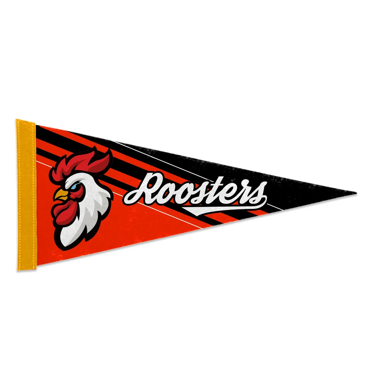 12"x30" Custom Full Color Printed Felt Pennant - Solid Back 1