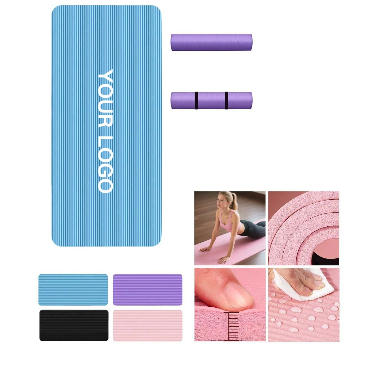 Thick NBR Yoga Mat with Non Slip Textured Surface 1