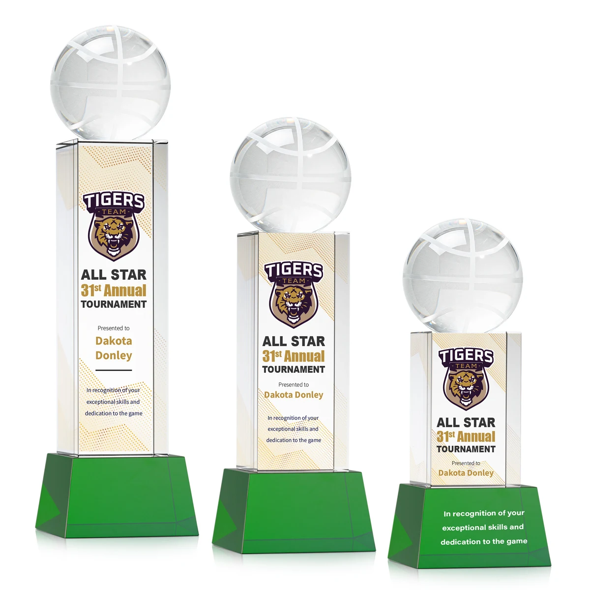 Basketball VividPrint™ Award on Belcroft - Green 1