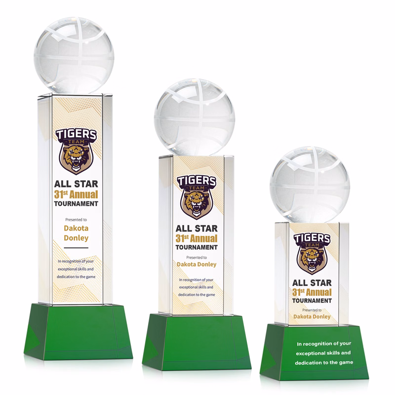 Basketball VividPrint™ Award on Belcroft - Green
