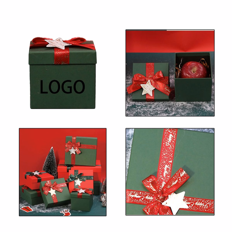 Ribbon Decor Apple Present Box