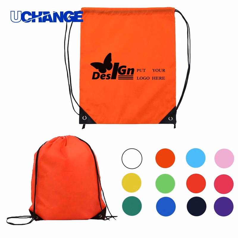 Sports Polyester Drawstring Backpack
