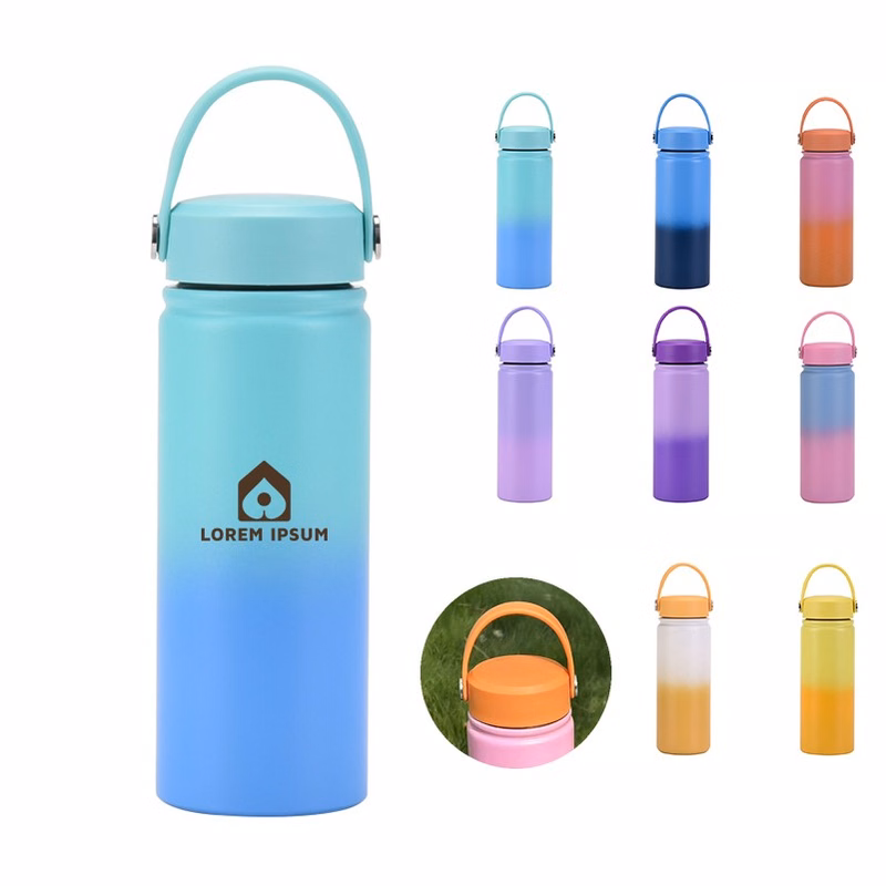 18oz Gradient Color Stainless Steel Water Bottle