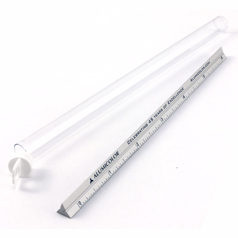 6" Everyday FLAT SIDE Center-Finding 3-sided Pocket Ruler