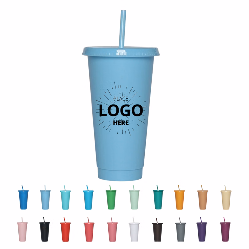 Plastic Tumbler With Straw