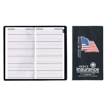 Executive Vinyl Cover w/ Pre-Printed Flag - Address Book 1