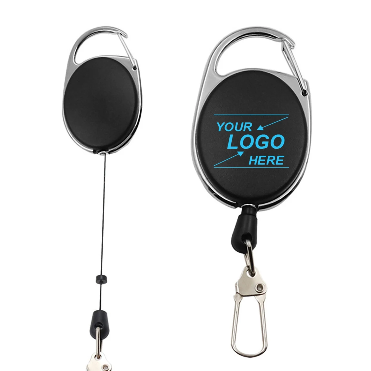 Carabiner Retractable Badge Holder and ID Reel 1