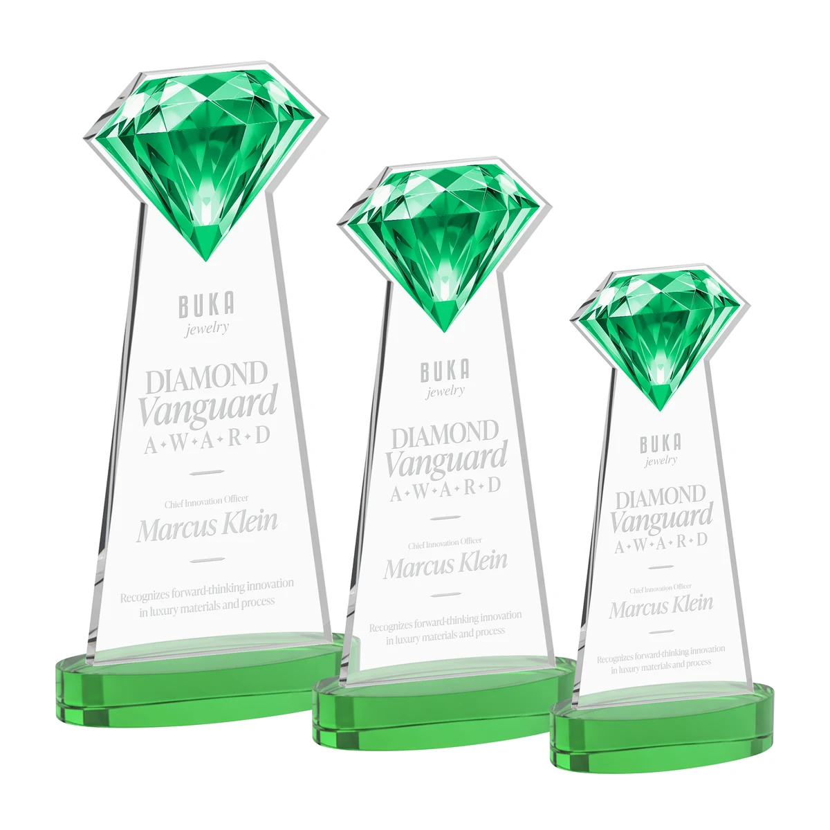 Gemstone Award on Alberton Base - Green 1