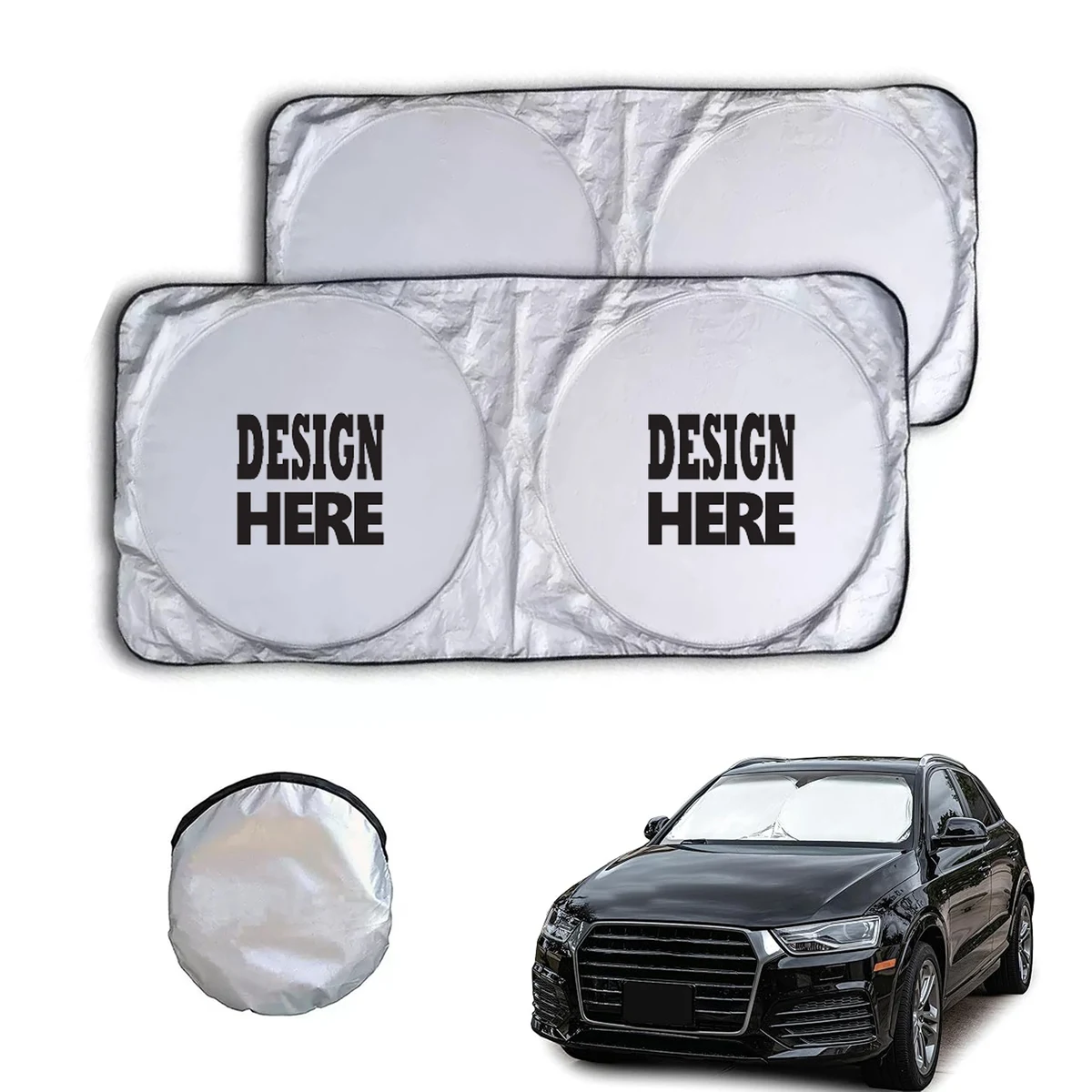 Dual-Ring Foldable Car Sunshade 1