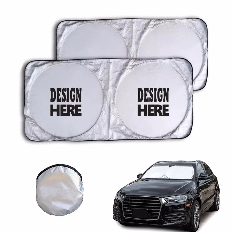Dual-Ring Foldable Car Sunshade