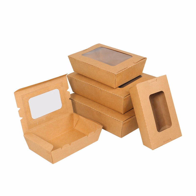 17oz Disposable Kraft Paper Restaurant Food Boxes