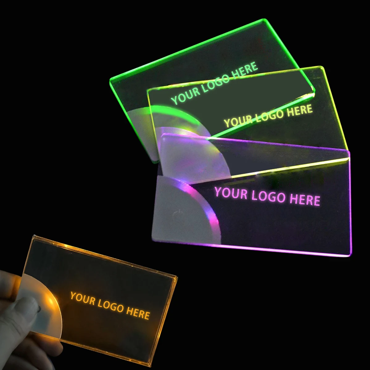 Custom LED Acrylic Light-Up Business Card 1