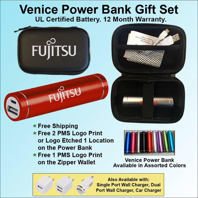 Venice Power Bank in Zipper Wallet 1800 mAh