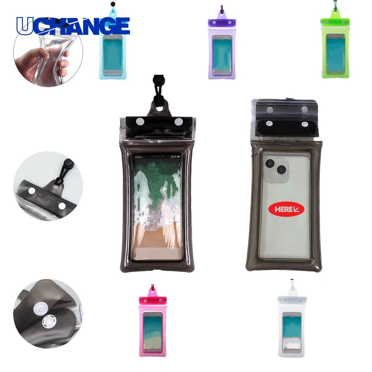 Transparent Waterproof Cell Phone Pouch 1