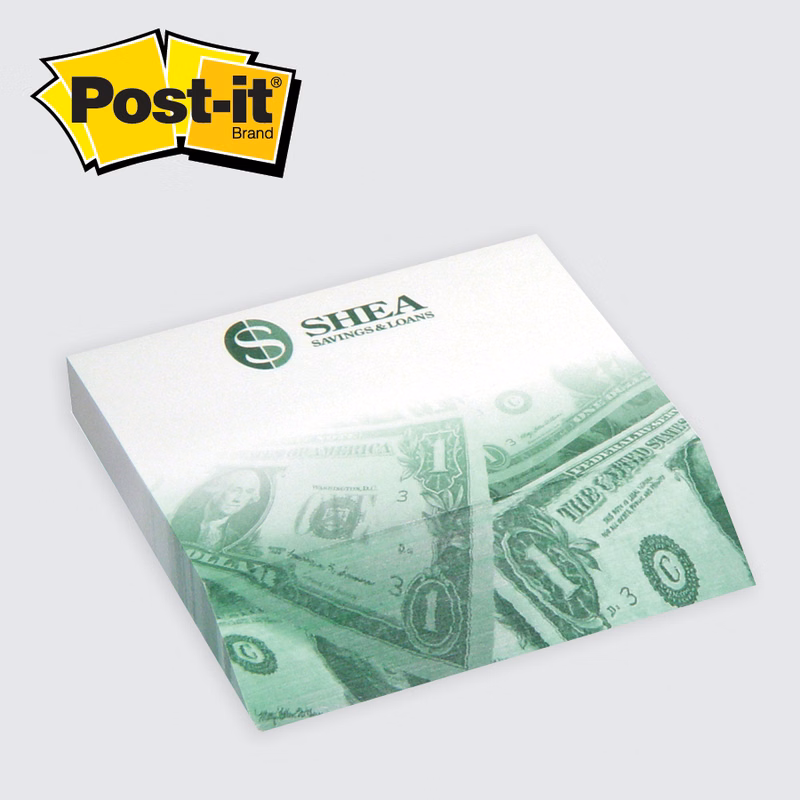 Post-it® Custom Printed Angle Note Pads — Rectangle - 4 x 3-3/4   Rectangle