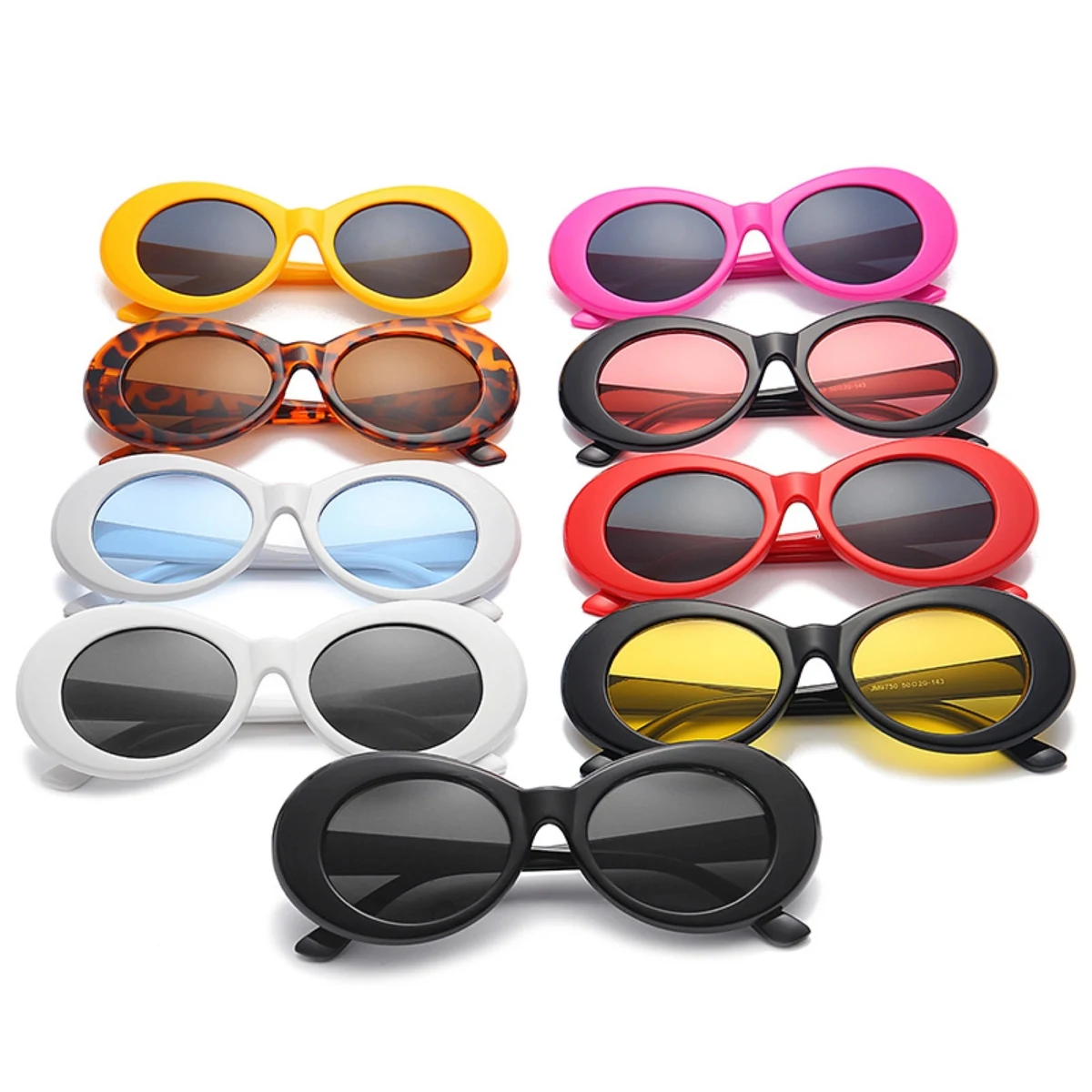 Oval Unisex Vintage Sun Glasses 1