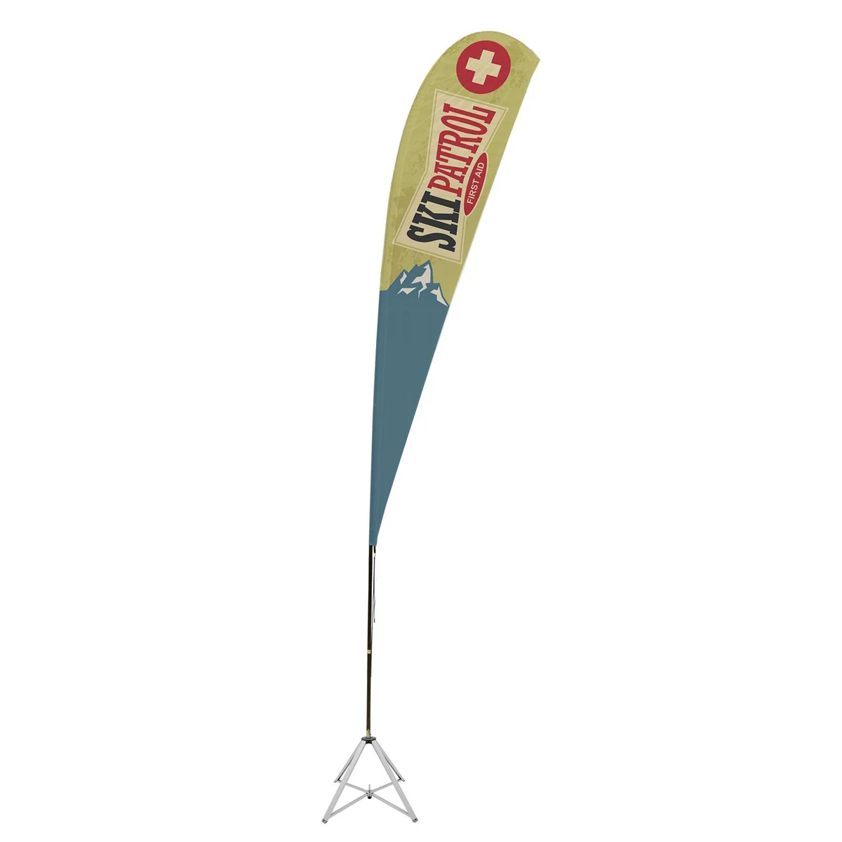 Ascent Teardrop Sail Sign Flag Kit Single-Sided 1
