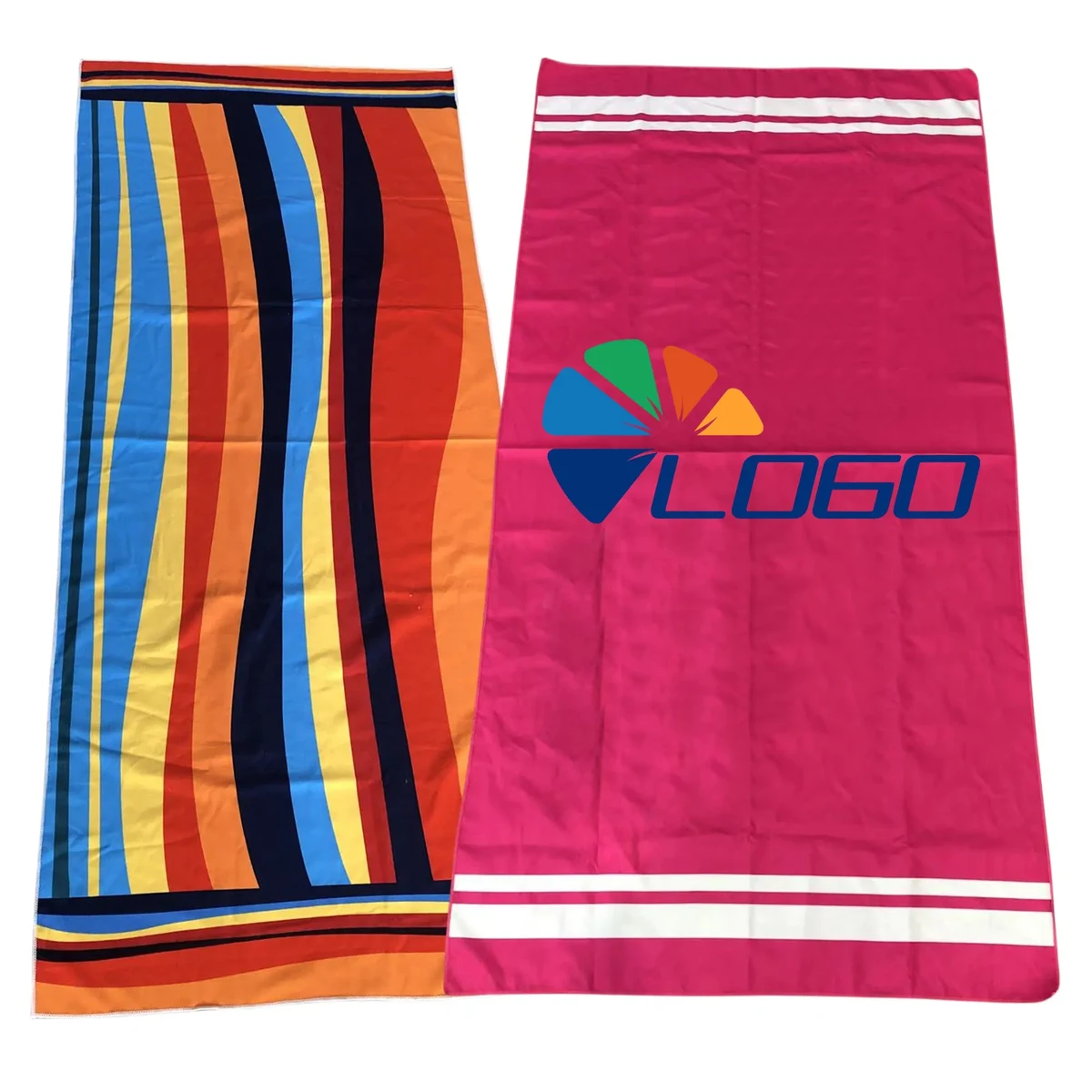 MOQ50 Full color Microfiber Beach Towel Blanket 1
