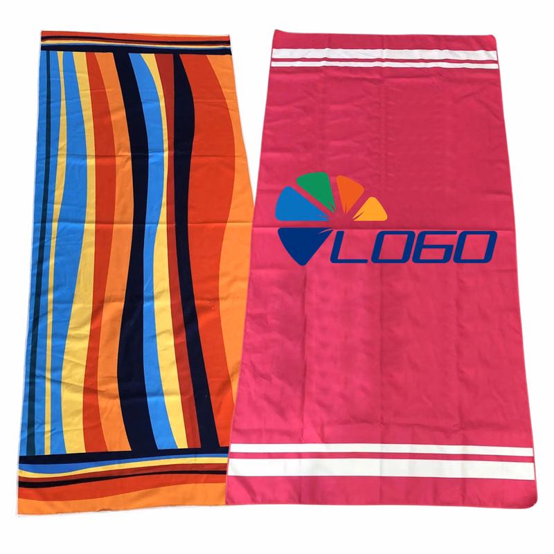 MOQ50 Full color Microfiber Beach Towel Blanket
