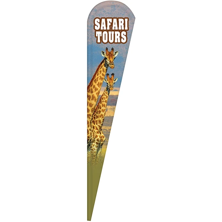 3' x 15' Custom Single Reverse Teardrop Flag 1