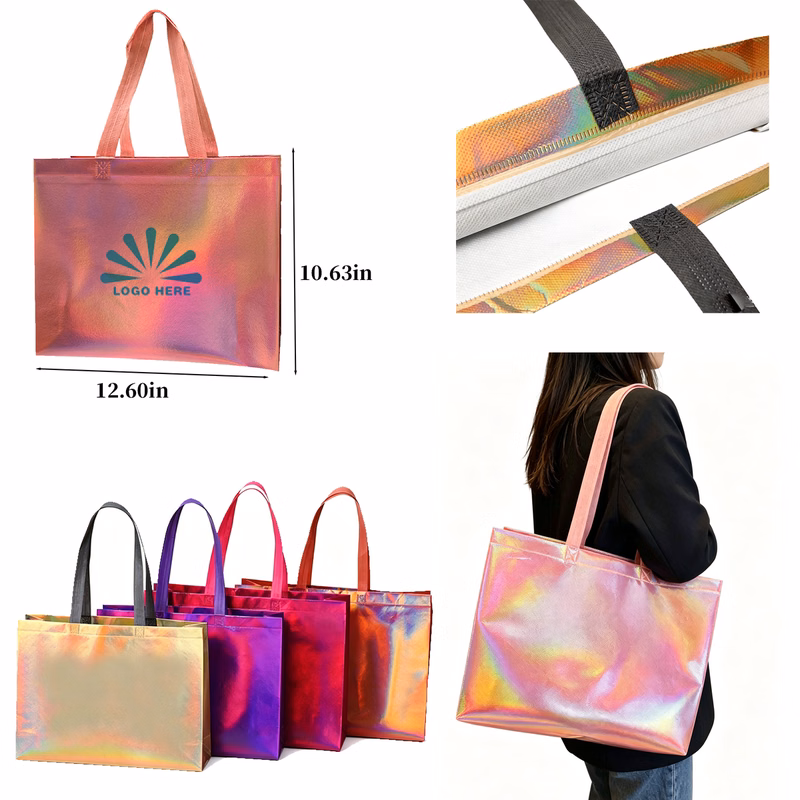 Holographic Laminated Non Woven Tote Bag