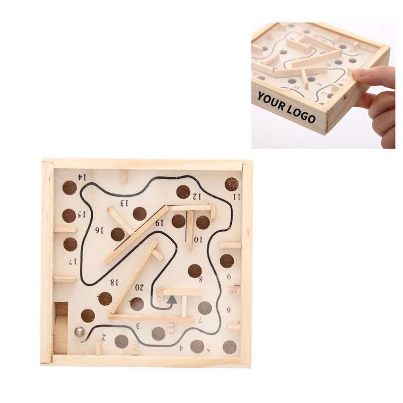 Wooden Maze Puzzle 4.5 x 4.5"