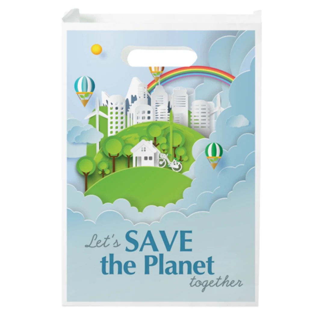 Digital Full Color 1-Sided Merchant Paper Bag with Gusset (9"x 13"x 2.5") 1