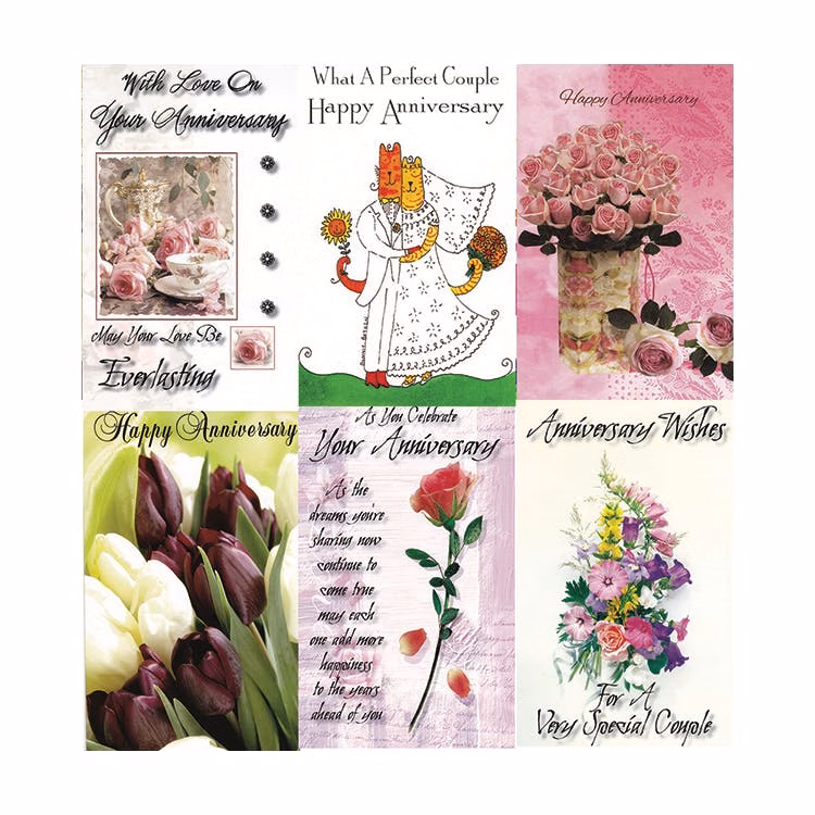 Anniversary Cards - Assorted 5"x7.75"