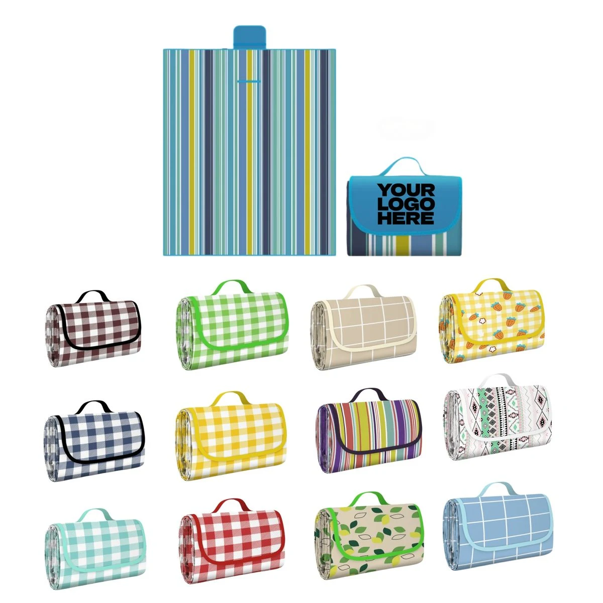 MOQ 10pcs Oxford Cloth Waterproof Picnic Blanket 1