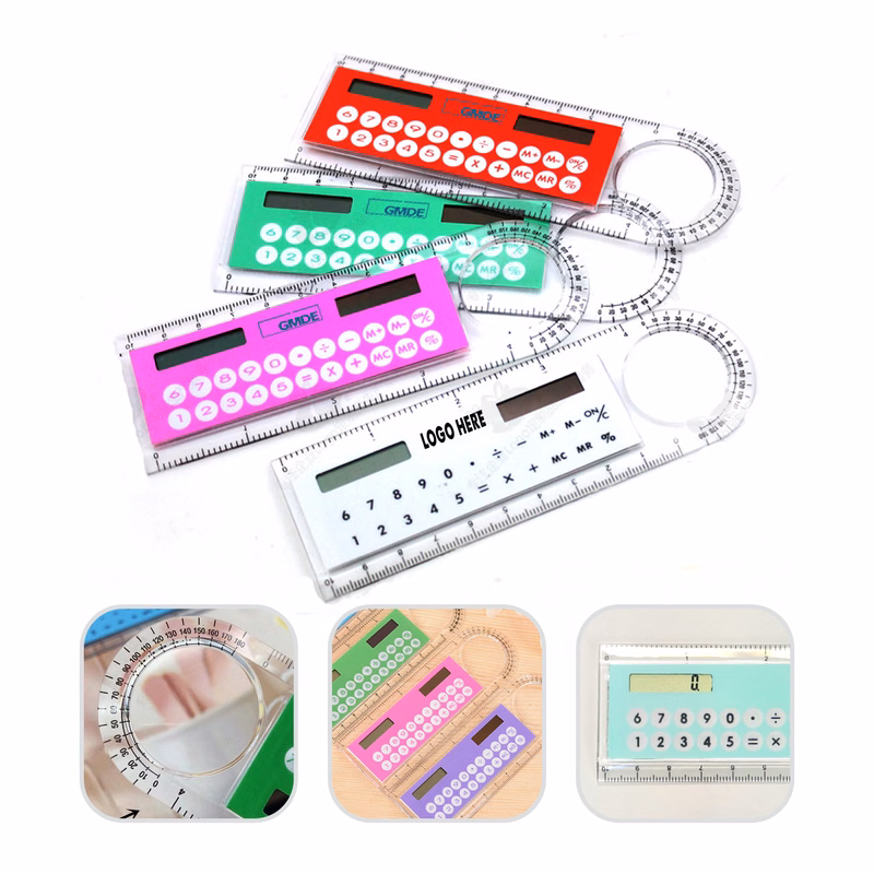 Compact Calculator with Ruler and Magnifier