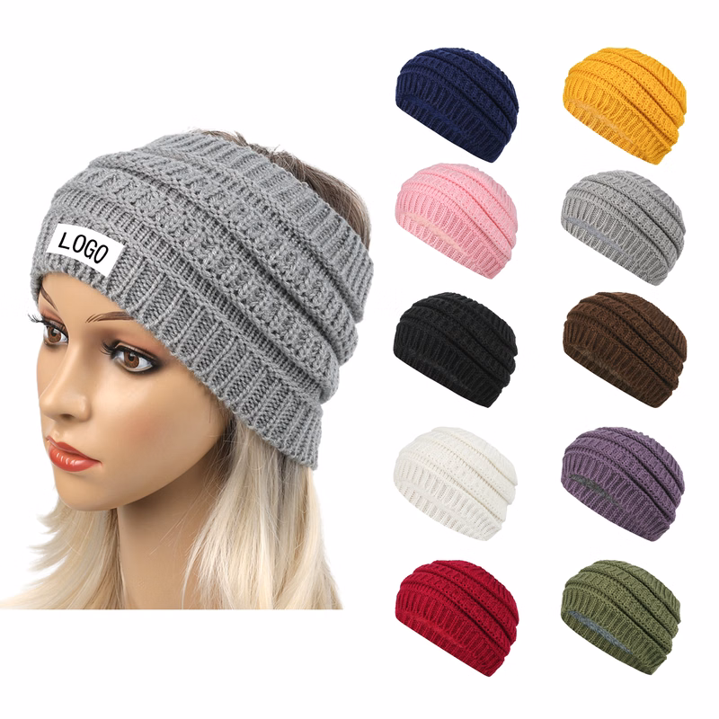 Knit Headband And Fleece Sports Head Cover