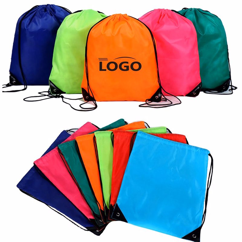 Sports Drawstring Backpack Polyester Storage Bag MOQ 50PCS