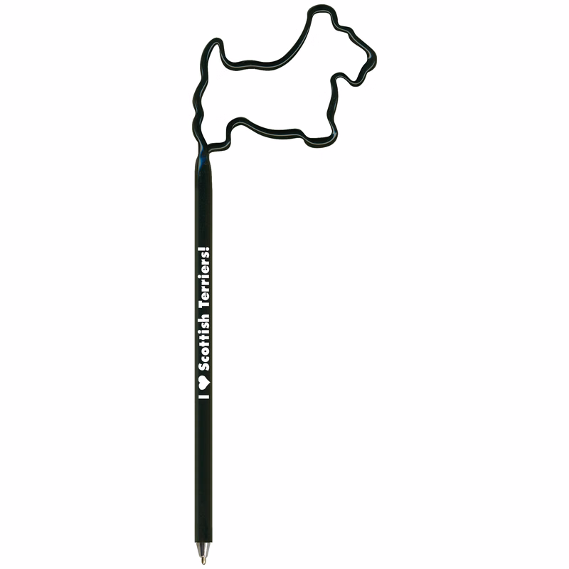 Dog Scottish Terrier Inkbend Standard, Bent Pen