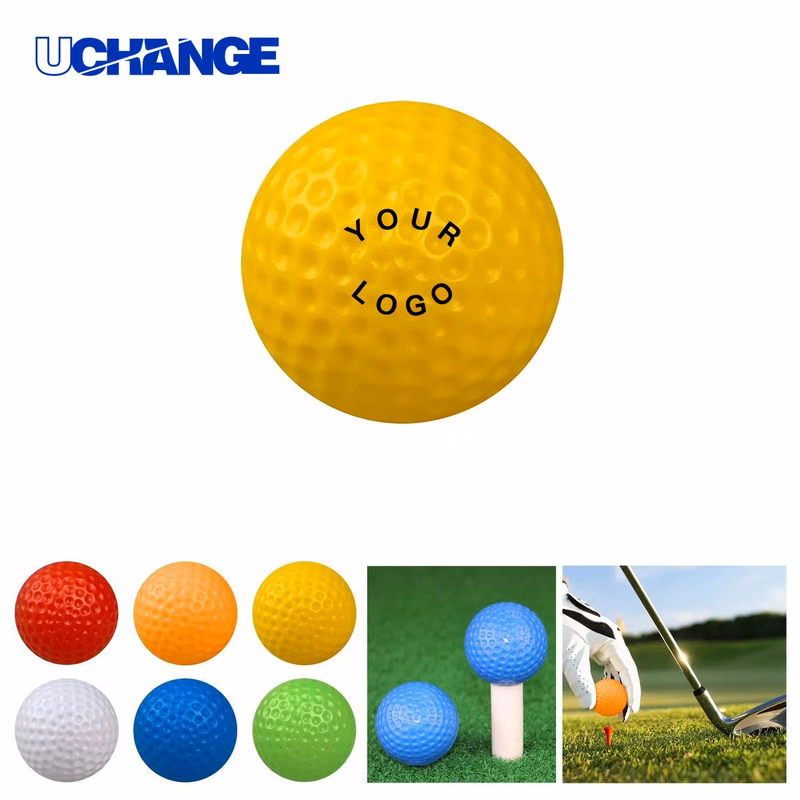 Rubber Practice Golf Balls Assorted Colors