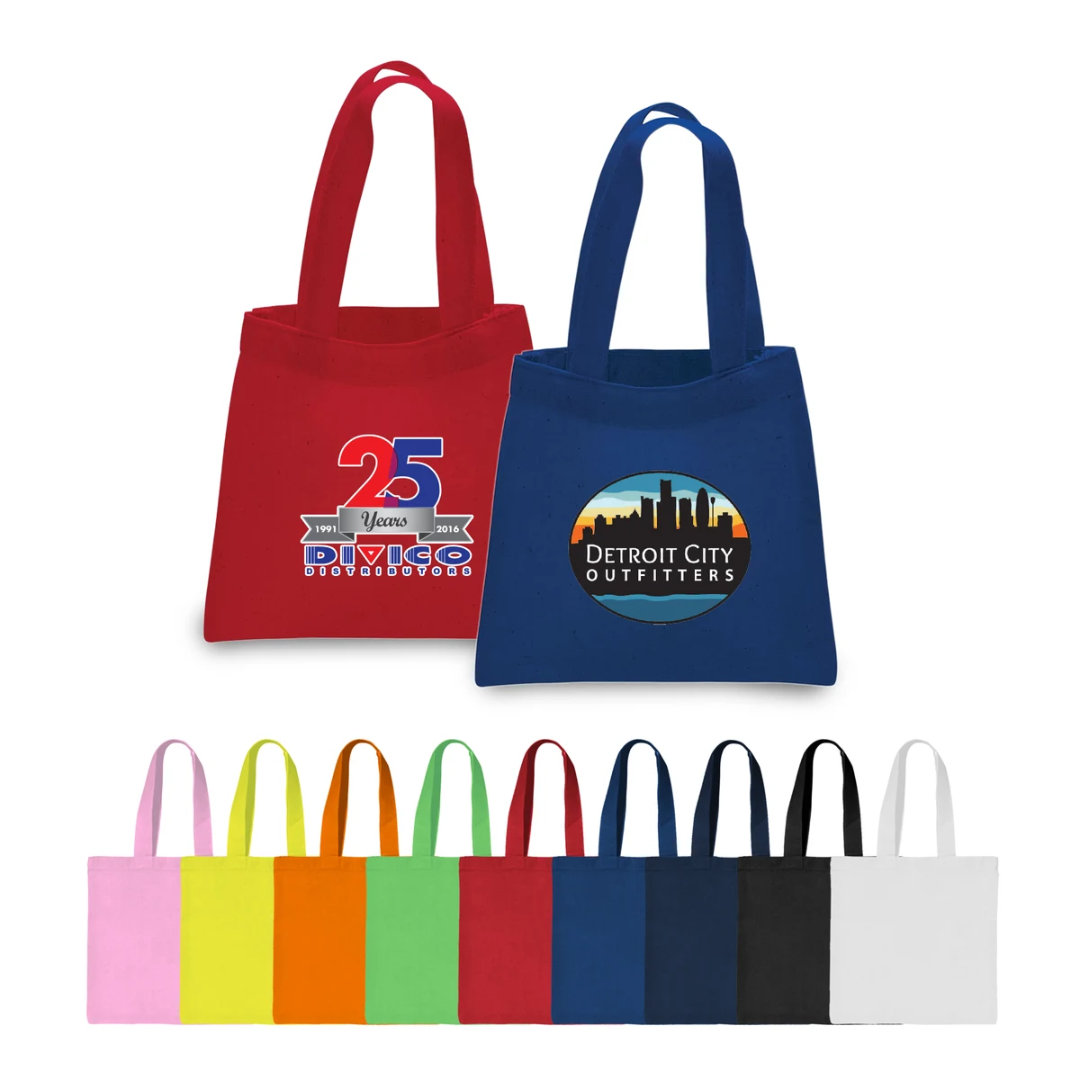 6 Oz. 100% Cotton Canvas Economical Mini Tote Bag_R104BT 1