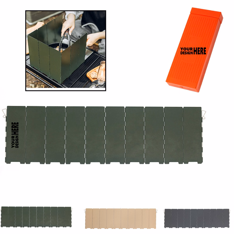 10-Piece Foldable Baffled Wind Deflector, Portable for Stoves