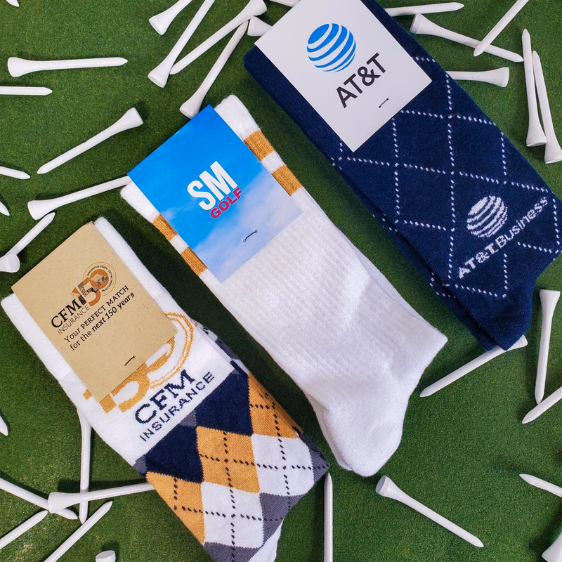 Dress Golf Socks - Tee Off in Elegance - American Made