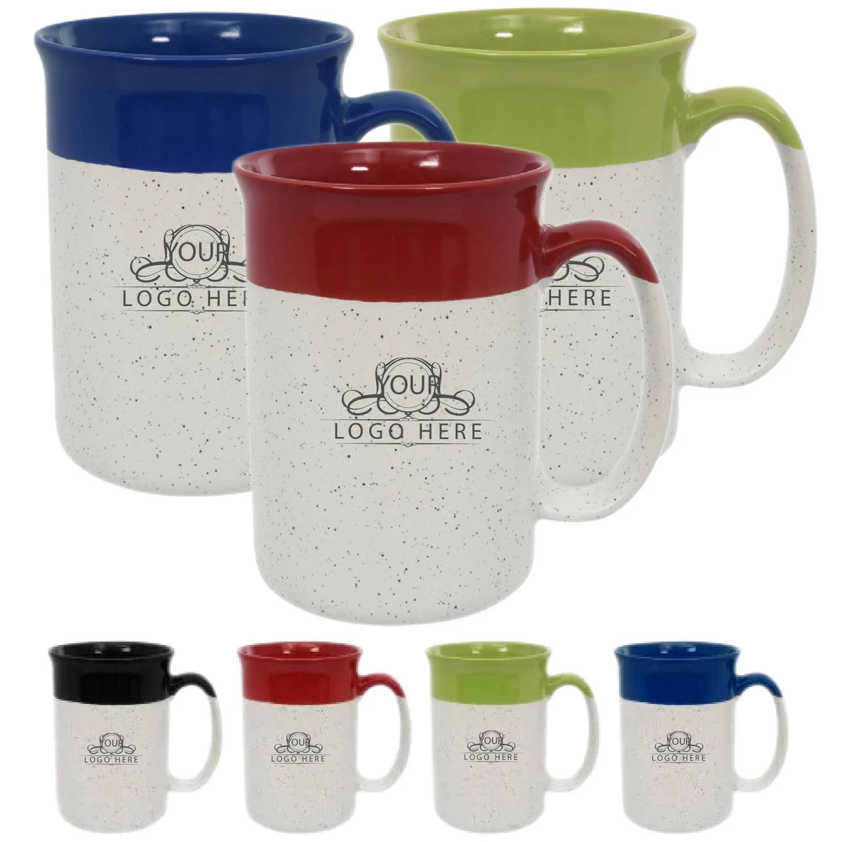 13 Oz. Coffee Mugs W/ Speckle Accents 1