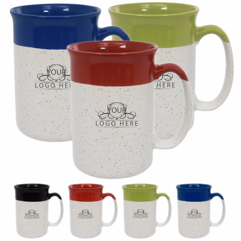 13 Oz. Coffee Mugs W/ Speckle Accents